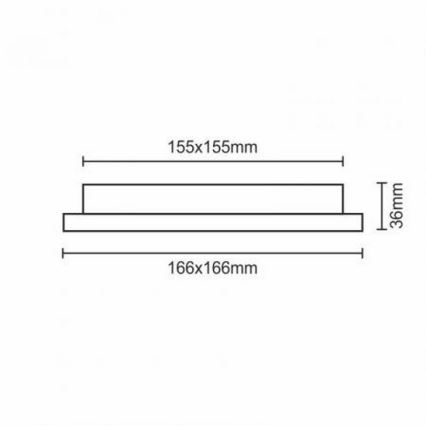 LED įleidžiamas lubinis šviestuvas LED/12W/230V IP40