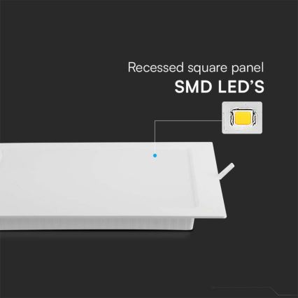 LED įleidžiamas lubinis šviestuvas LED/18W/230V 22x22 cm 4000K balta