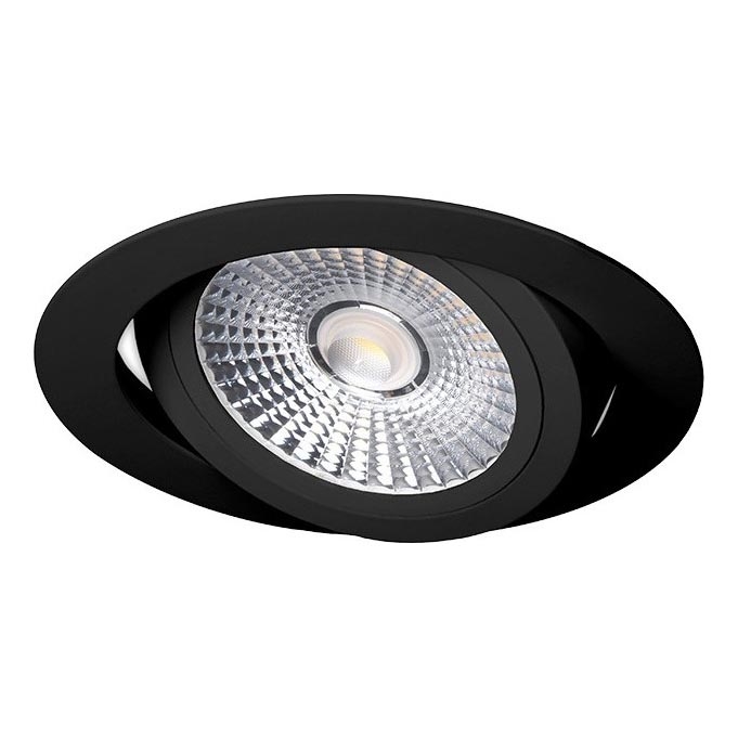 LED įleidžiamas lubinis šviestuvas LED/18W/230V 3000K diametras 11,5 cm juoda