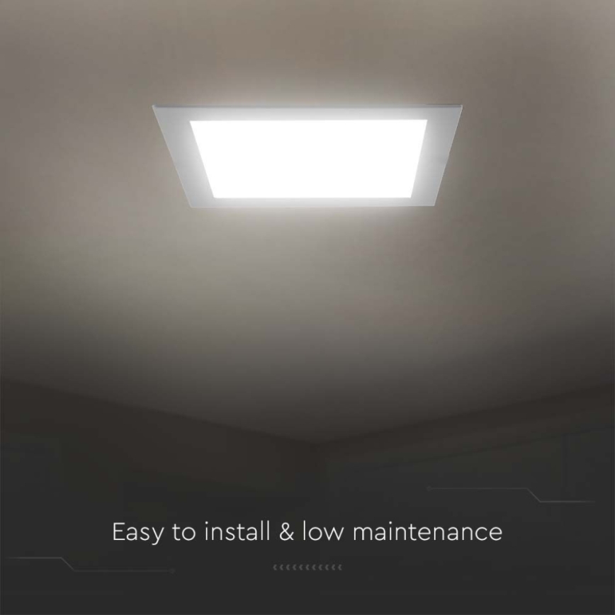 LED įleidžiamas lubinis šviestuvas LED/24W/230V 29,5x29,5 cm 3000K balta