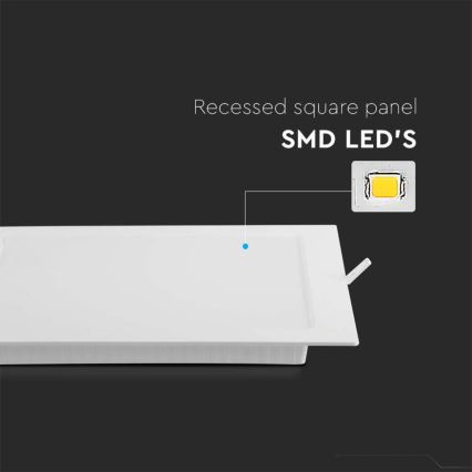 LED įleidžiamas lubinis šviestuvas LED/24W/230V 29,5x29,5 cm 3000K balta