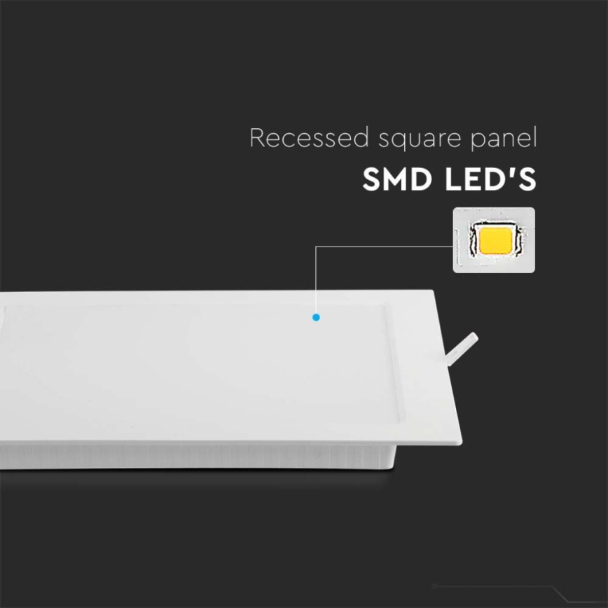 LED įleidžiamas lubinis šviestuvas LED/24W/230V 29,5x29,5 cm 3000K balta