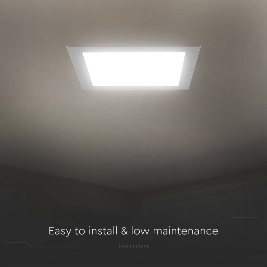 LED įleidžiamas lubinis šviestuvas LED/24W/230V 29,5x29,5 cm 6500K balta