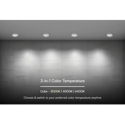 LED įleidžiamas lubinis šviestuvas LED/24W/230V 3000/4000/6400K ø 13,5 cm balta