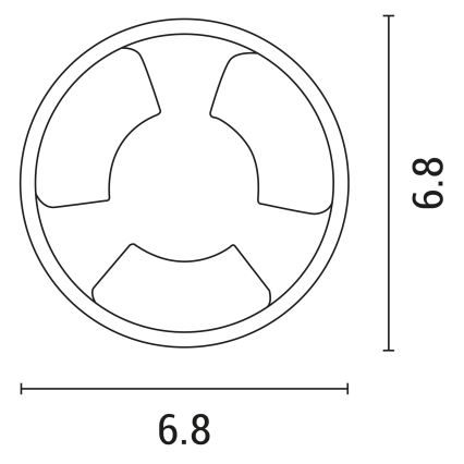 LED įleidžiamas lubinis šviestuvas LED/3W/12V IP65