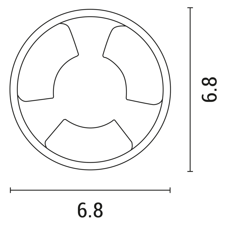 LED įleidžiamas lubinis šviestuvas LED/3W/12V IP65