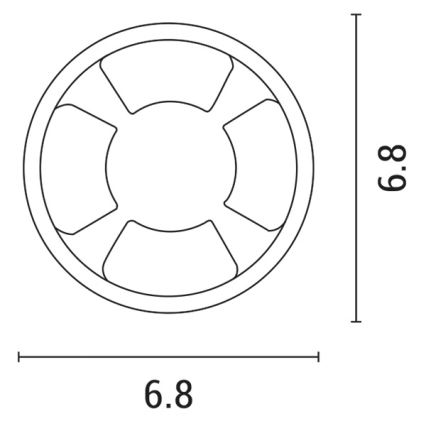 LED įleidžiamas lubinis šviestuvas LED/3W/12V IP65