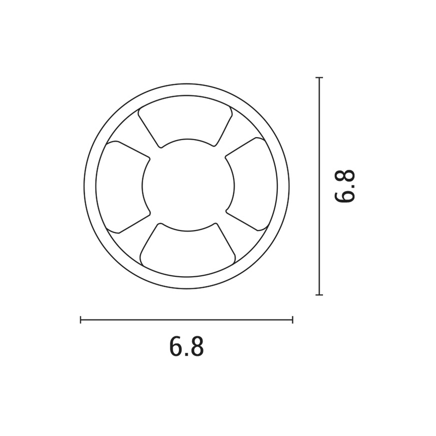 LED įleidžiamas lubinis šviestuvas LED/3W/12V IP65