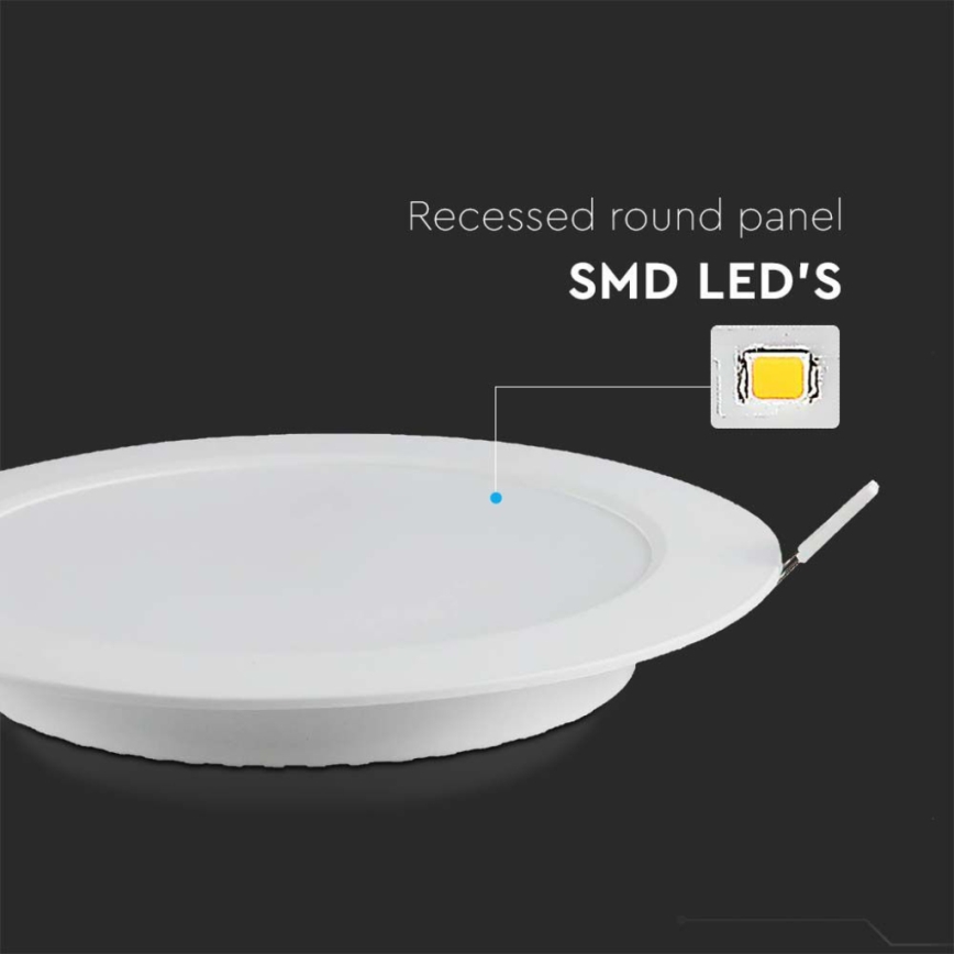 LED įleidžiamas lubinis šviestuvas LED/3W/230V diametras 9,5 cm 6500K balta