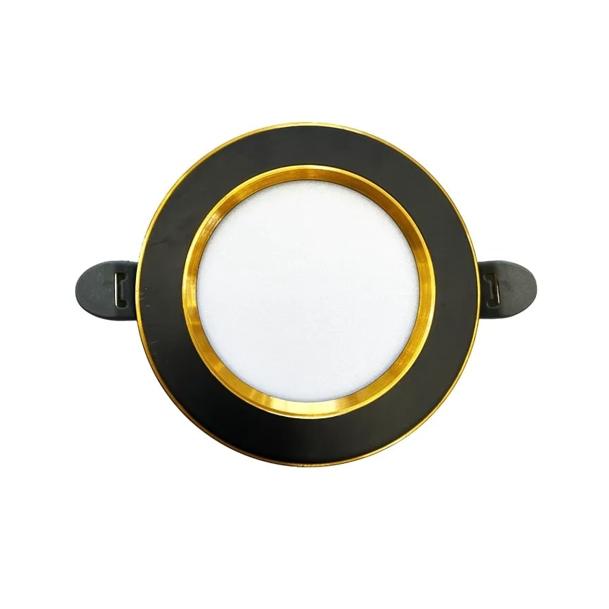 LED įleidžiamas lubinis šviestuvas LED/7,5W/230V 4000K juoda/auksas