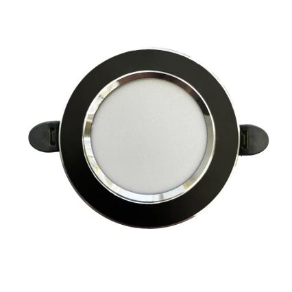 LED įleidžiamas lubinis šviestuvas LED/7,5W/230V 4000K juoda/sidabras