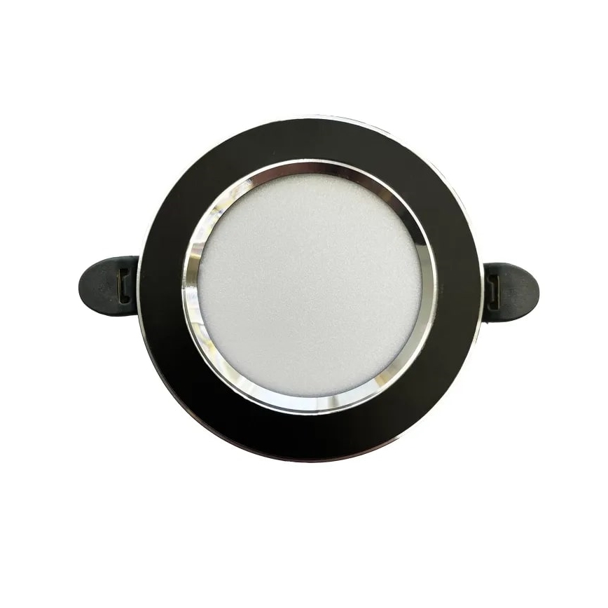 LED įleidžiamas lubinis šviestuvas LED/7,5W/230V 4000K juoda/sidabras