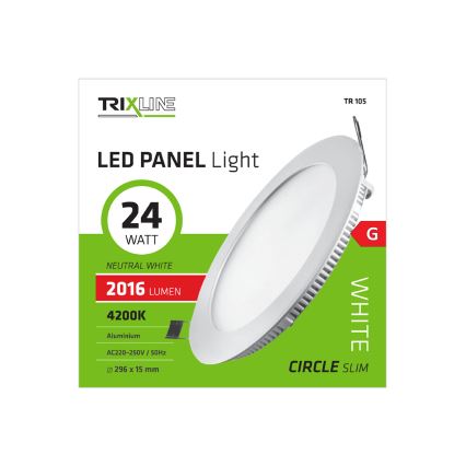 LED įleidžiamas lubinis šviestuvas ROUND LED/24W/230V 4200K