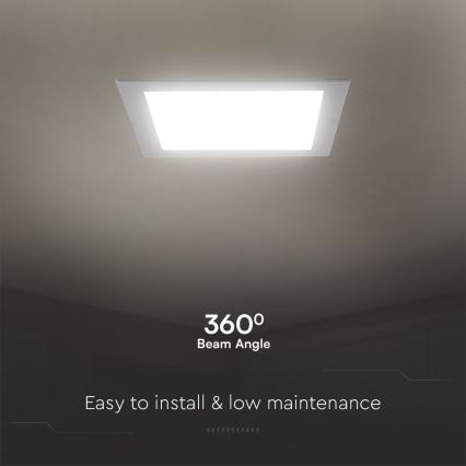 LED įleidžiamas lubinis šviestuvas SAMSUNG CHIP LED/18W/230V 3000K 22x22 cm balta