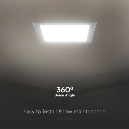 LED įleidžiamas lubinis šviestuvas SAMSUNG CHIP LED/18W/230V 4000K 22x22 cm balta