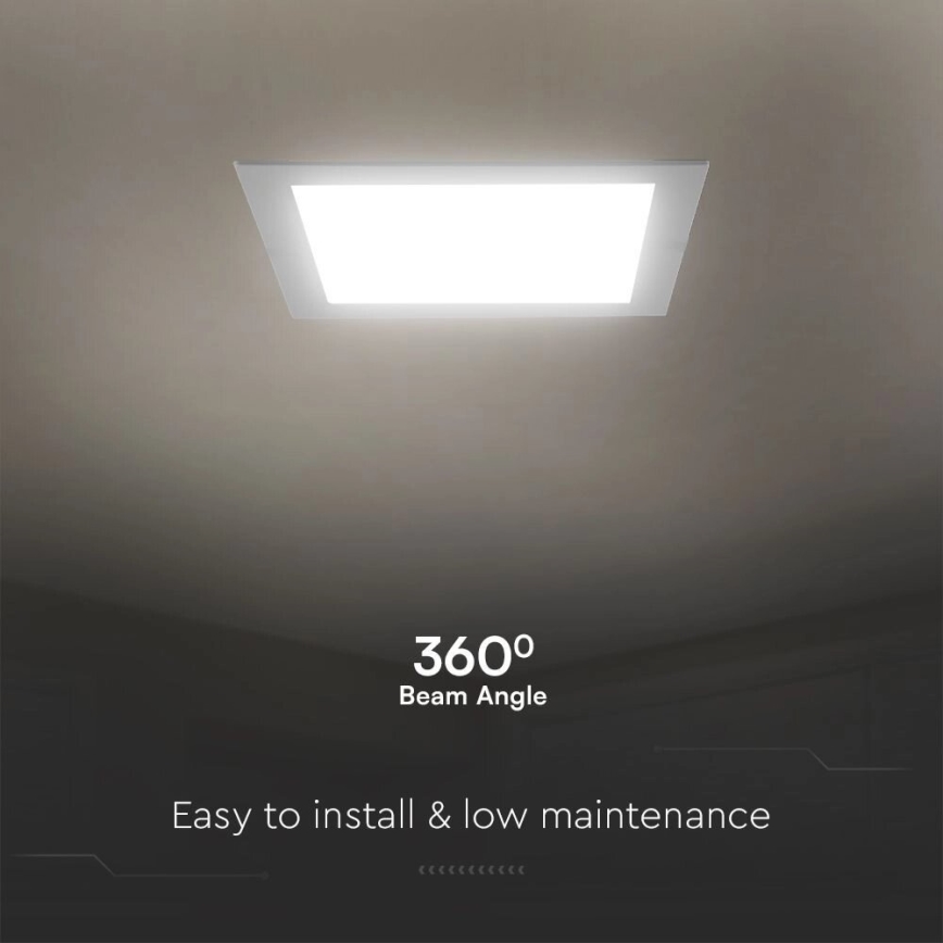 LED įleidžiamas lubinis šviestuvas SAMSUNG CHIP LED/18W/230V 4000K 22x22 cm balta