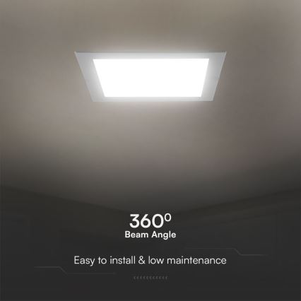 LED įleidžiamas lubinis šviestuvas SAMSUNG CHIP LED/24W/230V 3000K 29,5x29,5 cm balta
