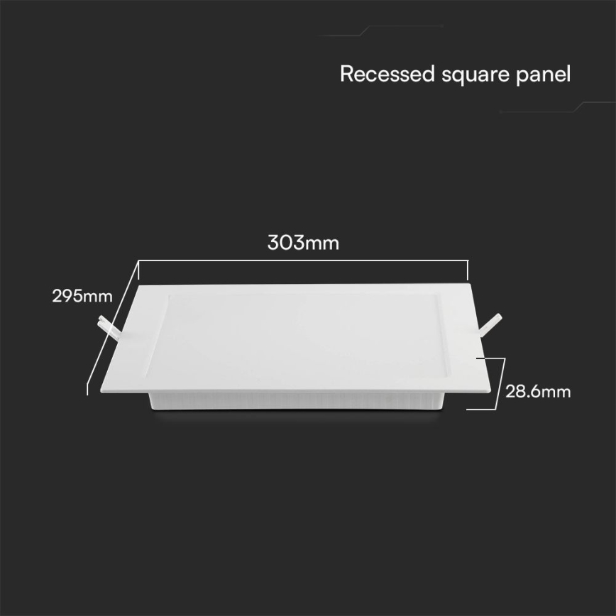 LED įleidžiamas lubinis šviestuvas SAMSUNG CHIP LED/24W/230V 3000K 29,5x29,5 cm balta