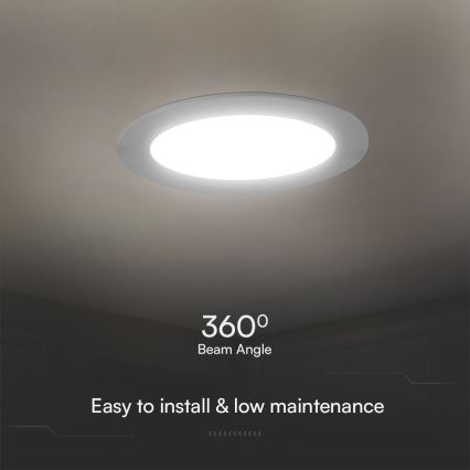 LED įleidžiamas lubinis šviestuvas SAMSUNG CHIP LED/24W/230V 3000K diametras 29,4 cm balta