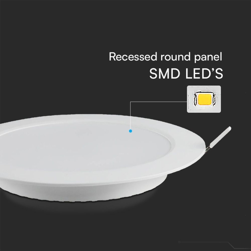 LED įleidžiamas lubinis šviestuvas SAMSUNG CHIP LED/24W/230V 3000K diametras 29,4 cm balta
