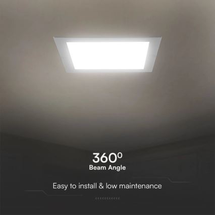 LED įleidžiamas lubinis šviestuvas SAMSUNG CHIP LED/24W/230V 4000K 29,5x29,5 cm balta