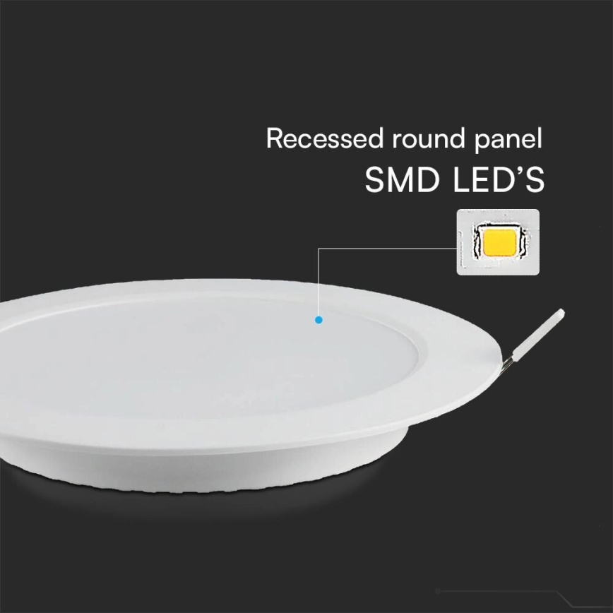 LED įleidžiamas lubinis šviestuvas SAMSUNG CHIP LED/24W/230V 6500K diametras 29,4 cm balta