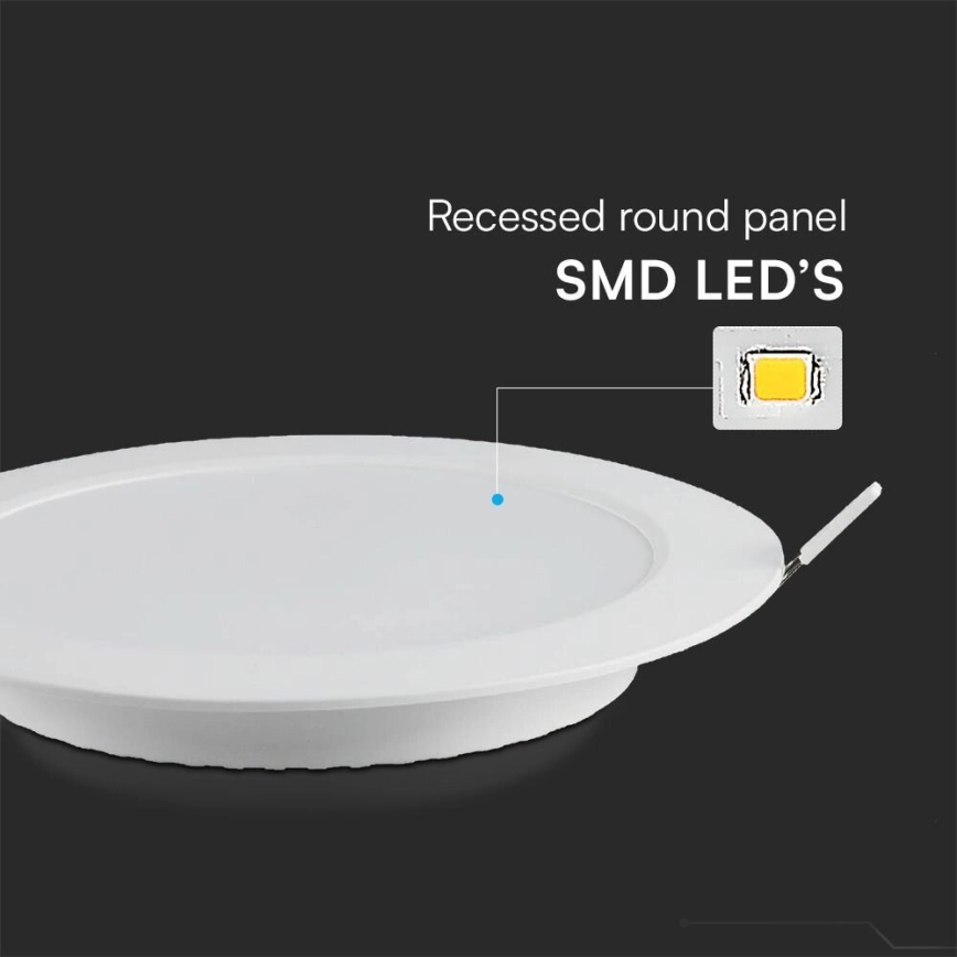 LED įleidžiamas lubinis šviestuvas SAMSUNG CHIP LED/6W/230V 4000K diametras 12 cm balta