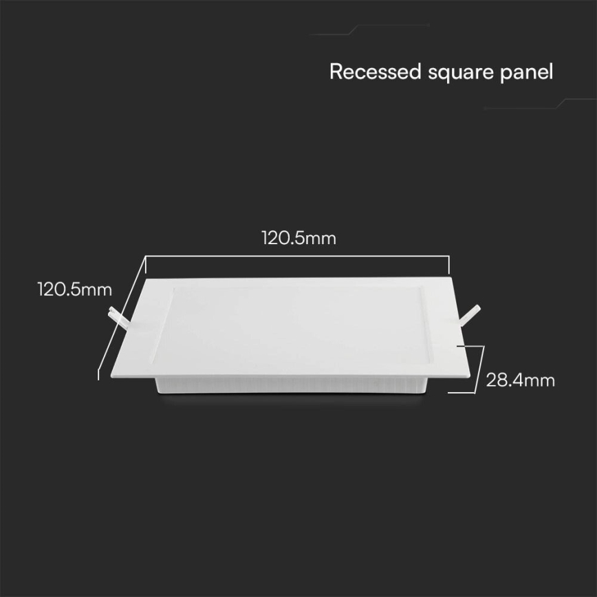LED įleidžiamas lubinis šviestuvas SAMSUNG CHIP LED/6W/230V 6500K 12x12 cm balta