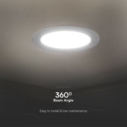 LED įleidžiamas lubinis šviestuvas SAMSUNG CHIP LED/6W/230V 6500K diametras 12 cm balta