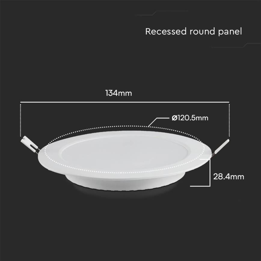 LED įleidžiamas lubinis šviestuvas SAMSUNG CHIP LED/6W/230V 6500K diametras 12 cm balta