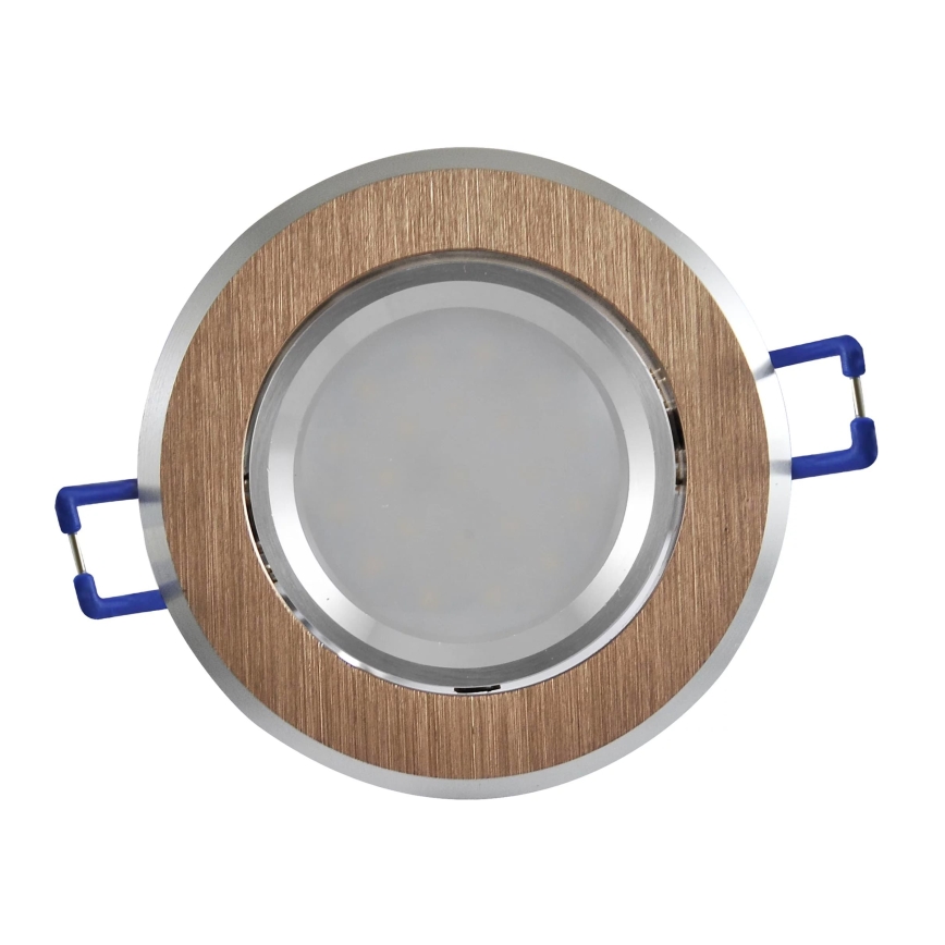 LED įleidžiamas lubinis šviestuvas SAULĖ OLAL 1xGU10/3,5W/230V 3000K diametras 8,4 cm auksas