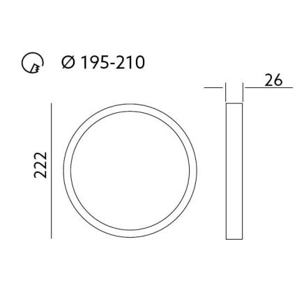 LED įleidžiamas lubinis šviestuvas SIGARO PT LED/18W/230V 4000K IP40