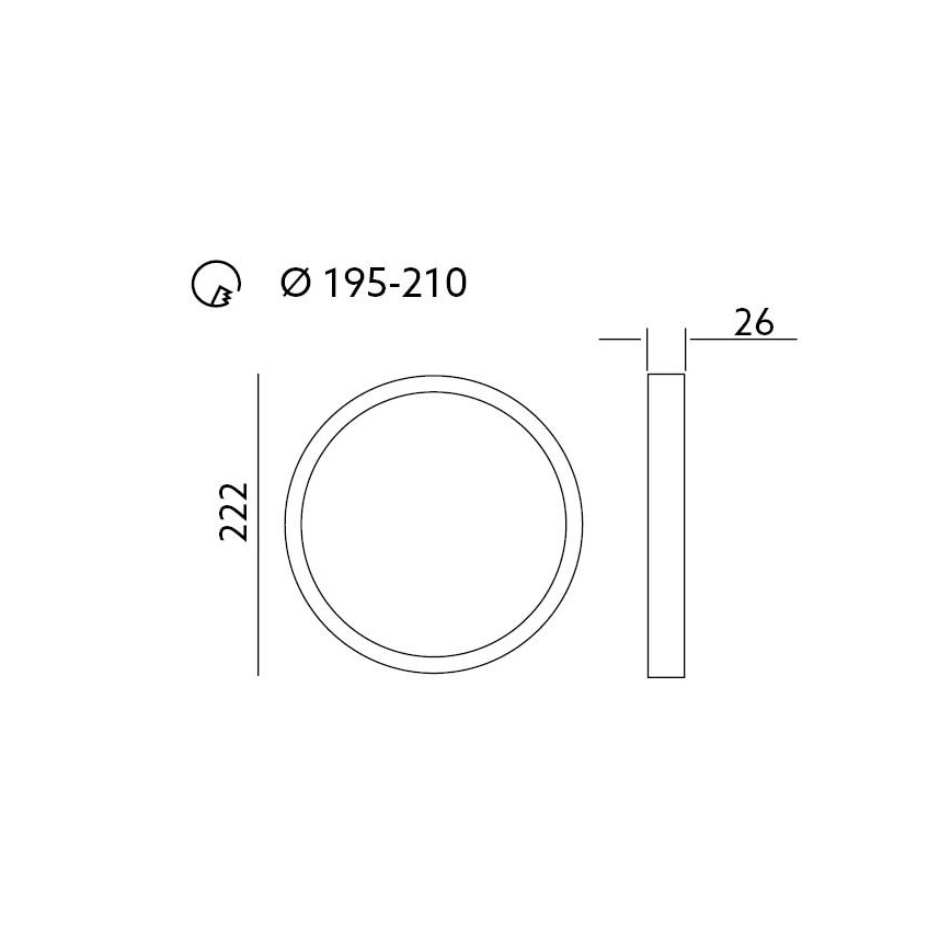 LED įleidžiamas lubinis šviestuvas SIGARO PT LED/18W/230V 4000K IP40