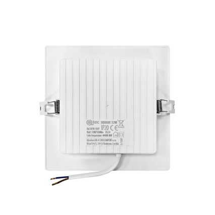 LED įleidžiamas lubinis šviestuvas SQUARE LED/12W/230V 4000K 17x17 cm balta