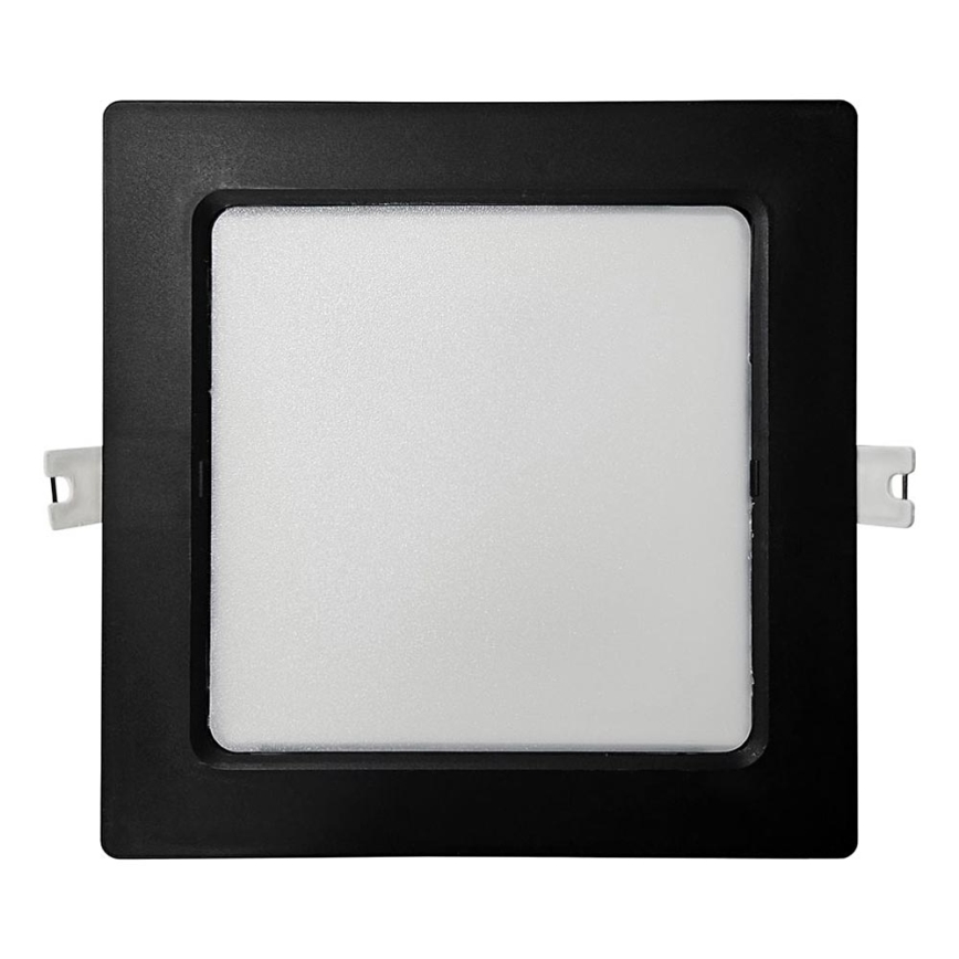 LED įleidžiamas lubinis šviestuvas SQUARE LED/12W/230V 4000K 17x17 cm juoda