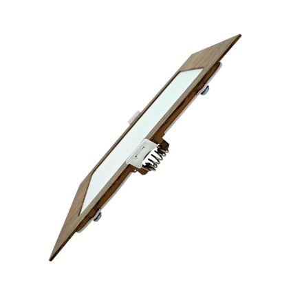 LED įleidžiamas lubinis šviestuvas SQUARE LED/12W/230V 4200K 16,8x16,8 cm ruda