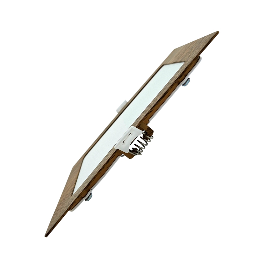 LED įleidžiamas lubinis šviestuvas SQUARE LED/12W/230V 4200K 16,8x16,8 cm ruda