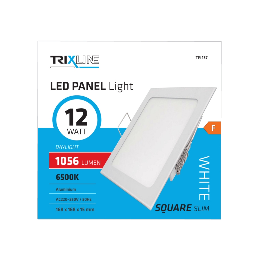 LED įleidžiamas lubinis šviestuvas SQUARE LED/12W/230V 6500K