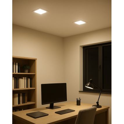 LED įleidžiamas lubinis šviestuvas SQUARE LED/15W/230V 4200K 18,8x18,8 cm balta
