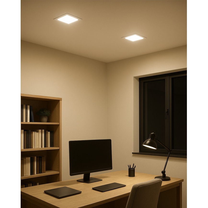 LED įleidžiamas lubinis šviestuvas SQUARE LED/15W/230V 4200K 18,8x18,8 cm balta
