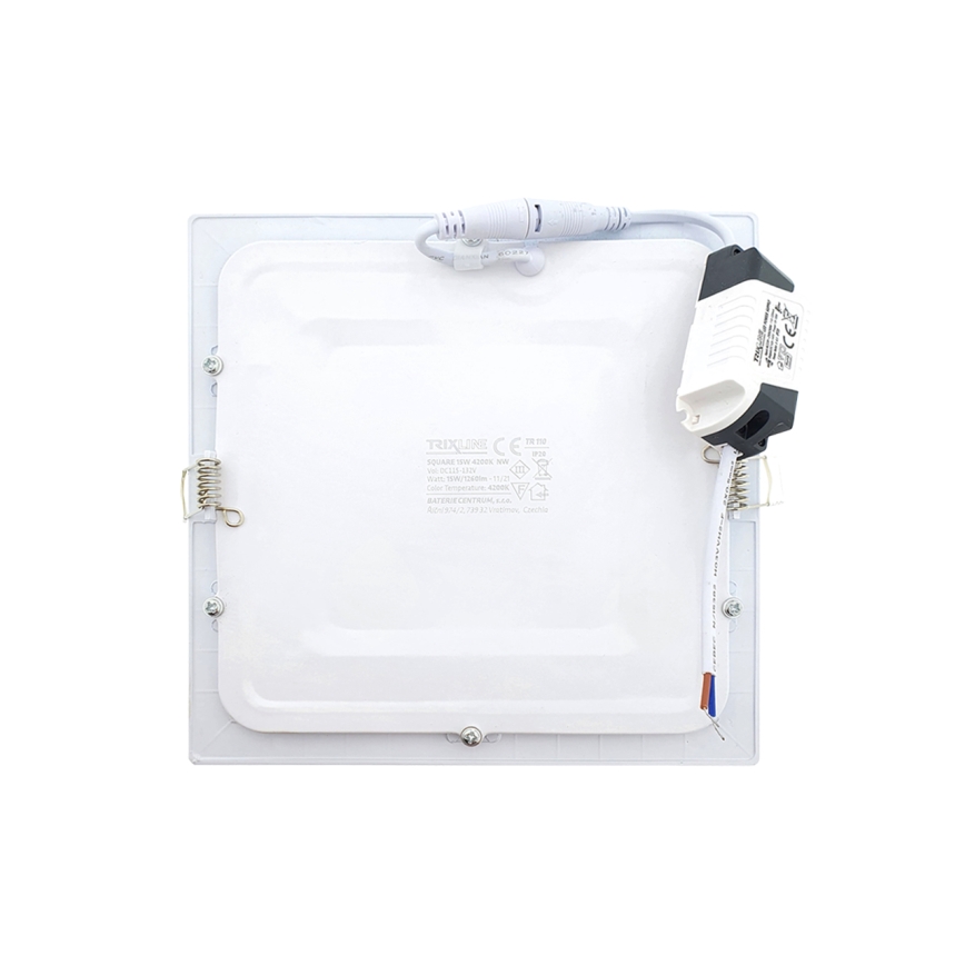 LED įleidžiamas lubinis šviestuvas SQUARE LED/15W/230V 4200K 18,8x18,8 cm balta