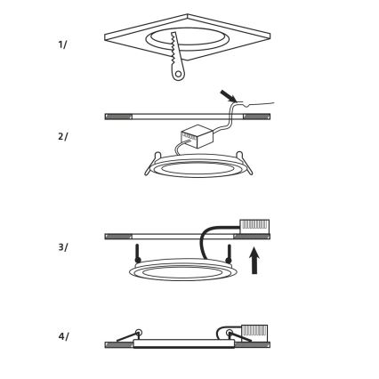 LED įleidžiamas lubinis šviestuvas SQUARE LED/15W/230V 4200K 18,8x18,8 cm balta