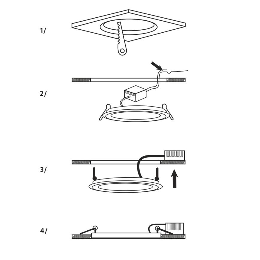LED įleidžiamas lubinis šviestuvas SQUARE LED/15W/230V 4200K 18,8x18,8 cm balta