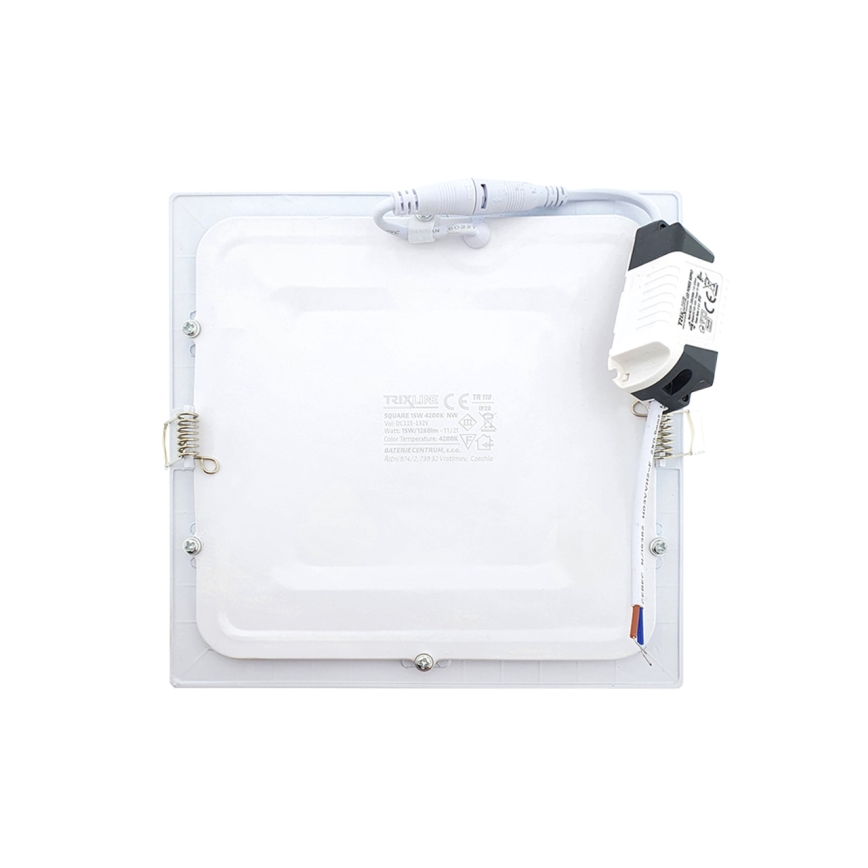 LED įleidžiamas lubinis šviestuvas SQUARE LED/15W/230V 4200K 18,8x18,8 cm balta
