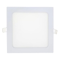 LED įleidžiamas lubinis šviestuvas SQUARE LED/15W/230V 6500K 18,8x18,8 cm balta