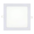 LED įleidžiamas lubinis šviestuvas SQUARE LED/18W/230V 2700K 22x22 cm balta