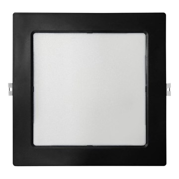 LED įleidžiamas lubinis šviestuvas SQUARE LED/18W/230V 4000K 22x22 cm juoda