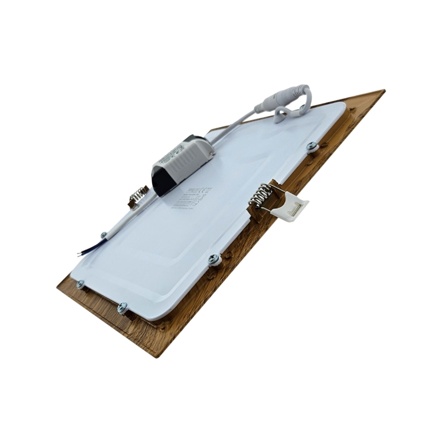 LED įleidžiamas lubinis šviestuvas SQUARE LED/18W/230V 4200K 22x22 cm ruda