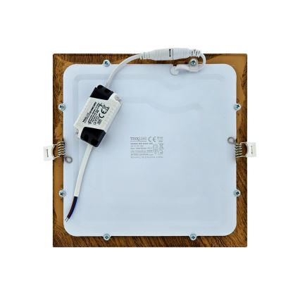 LED įleidžiamas lubinis šviestuvas SQUARE LED/18W/230V 4200K 22x22 cm ruda