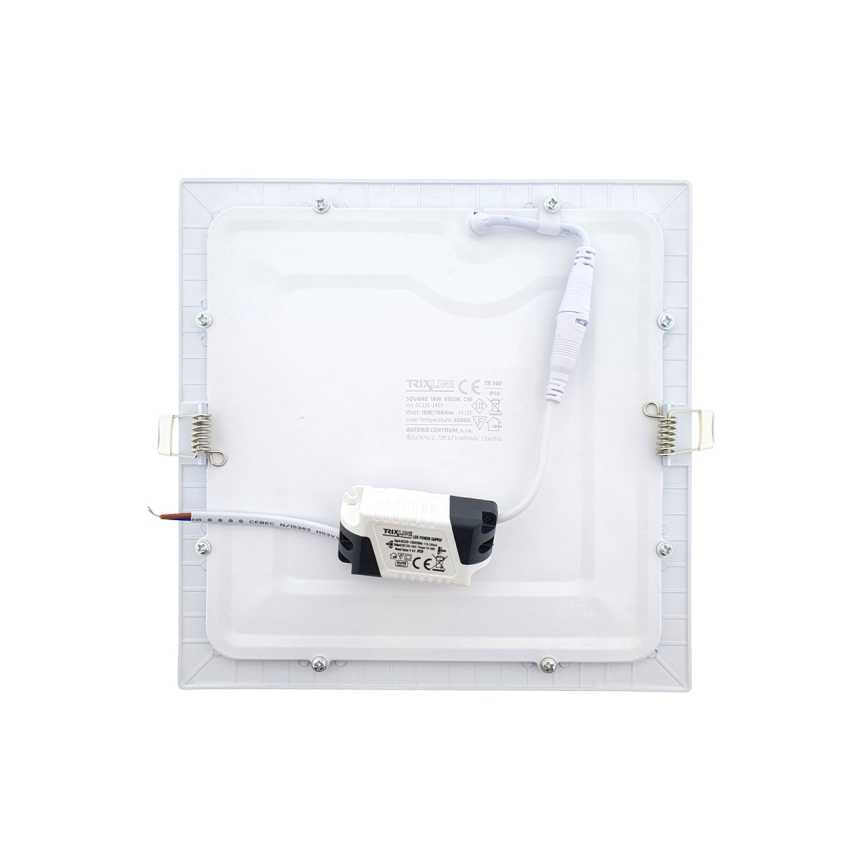 LED įleidžiamas lubinis šviestuvas SQUARE LED/18W/230V 6500K 22x22 cm balta